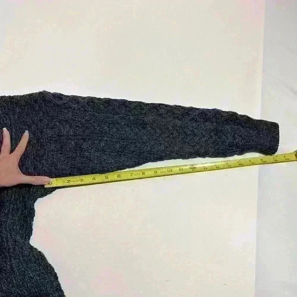 Vintage Blarney Woollen Mills Sweater Wool Fisherman Cable Knit Mens Small - Picture 7 of 7